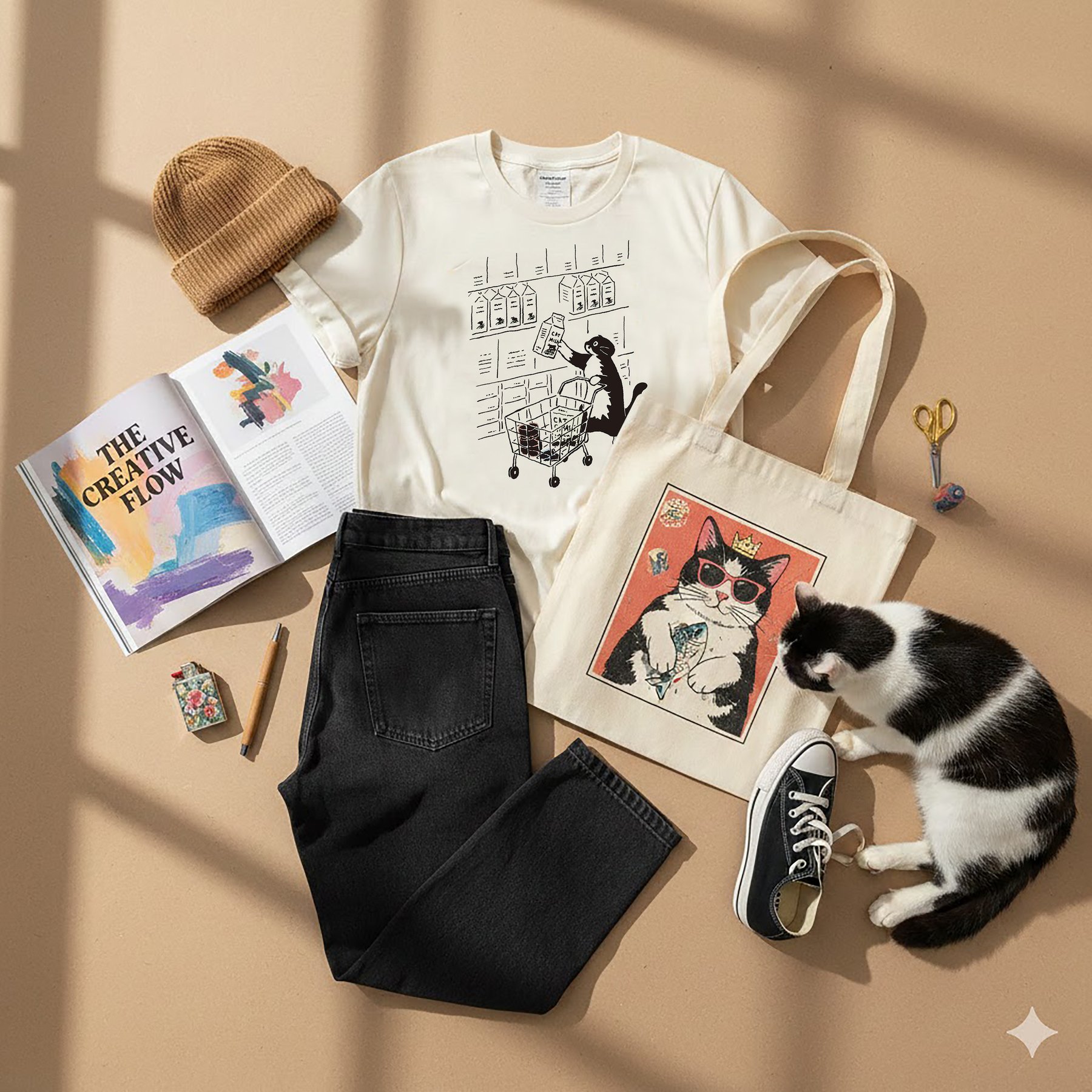 Shopping Cat Tee