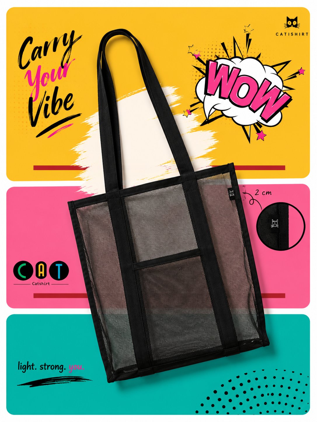 Catishirt tote bags